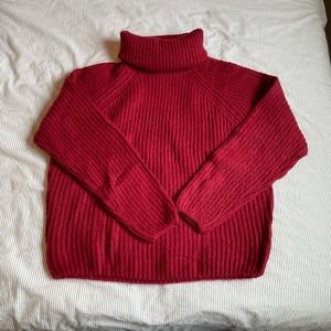 Garage Cozy Red Turtleneck Sweater Womens Size XS